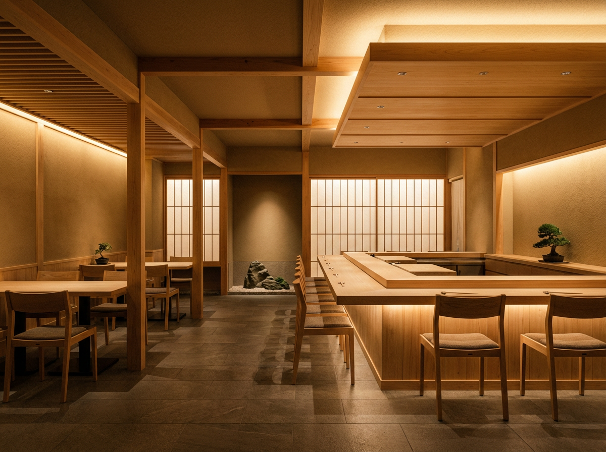 Elegant interior of the restaurant